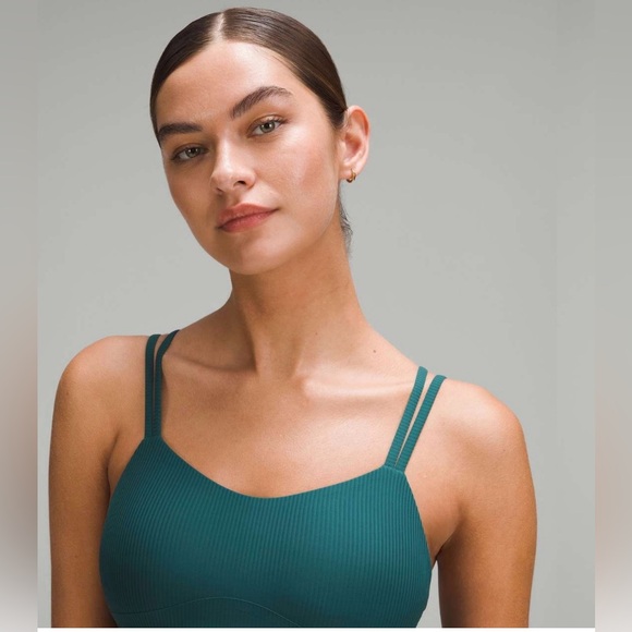 Lululemon Like A Cloud Ribbed Bra *Light Support B/C Cup in Storm Teal - Picture 1 of 4